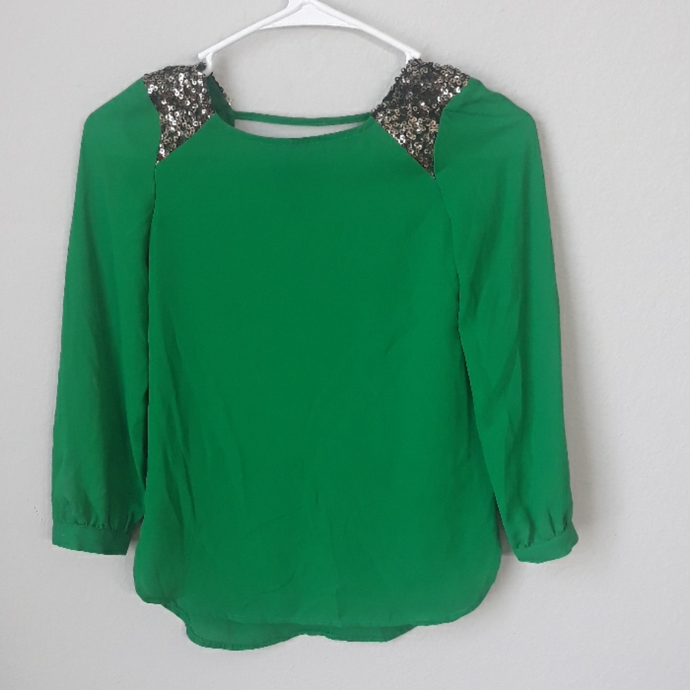 GB girls green blouse .
